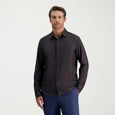 Haggar Performance Mens Long Sleeve Regular Fit Button-Down Shirt