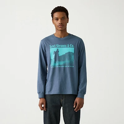 Levi's® Mens Crew Neck Long Sleeve Relaxed Fit Graphic T-Shirt