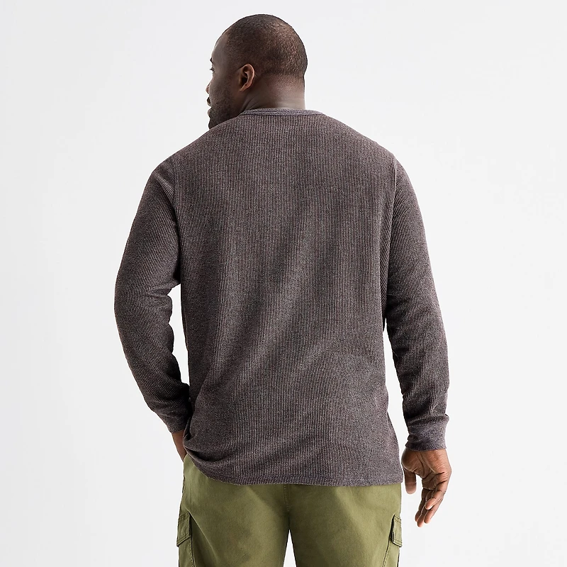 mutual weave Mens Crew Neck Long Sleeve Regular Fit Big and Tall Thermal Top