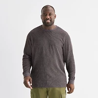 mutual weave Mens Crew Neck Long Sleeve Regular Fit Big and Tall Thermal Top