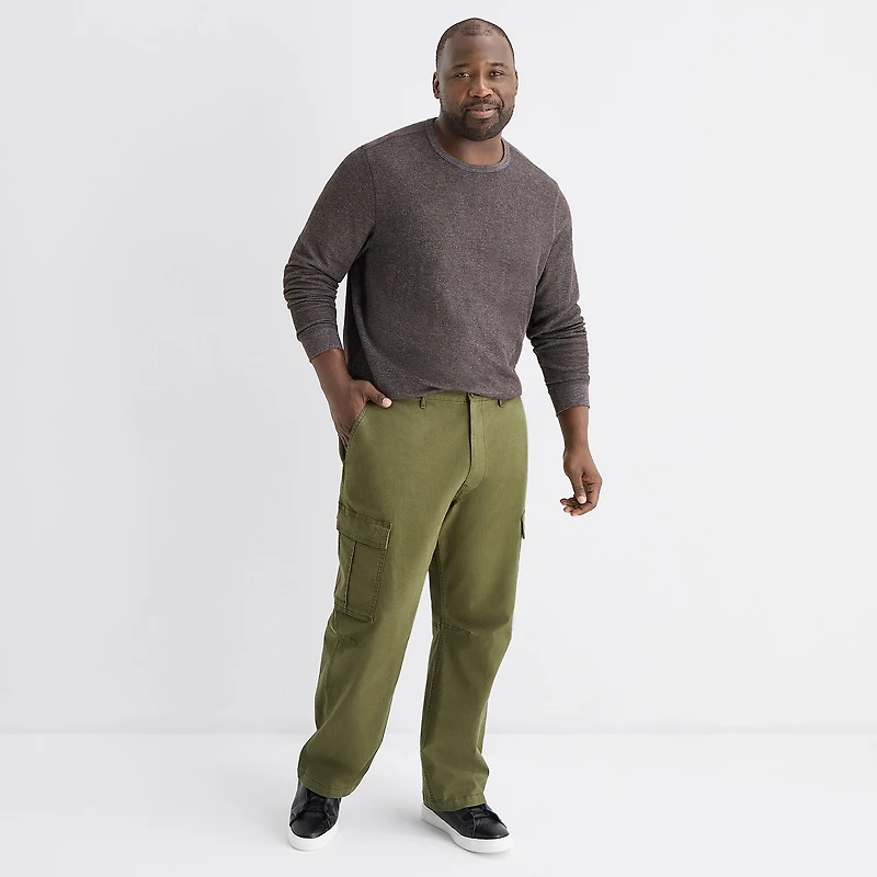 mutual weave Mens Crew Neck Long Sleeve Regular Fit Big and Tall Thermal Top