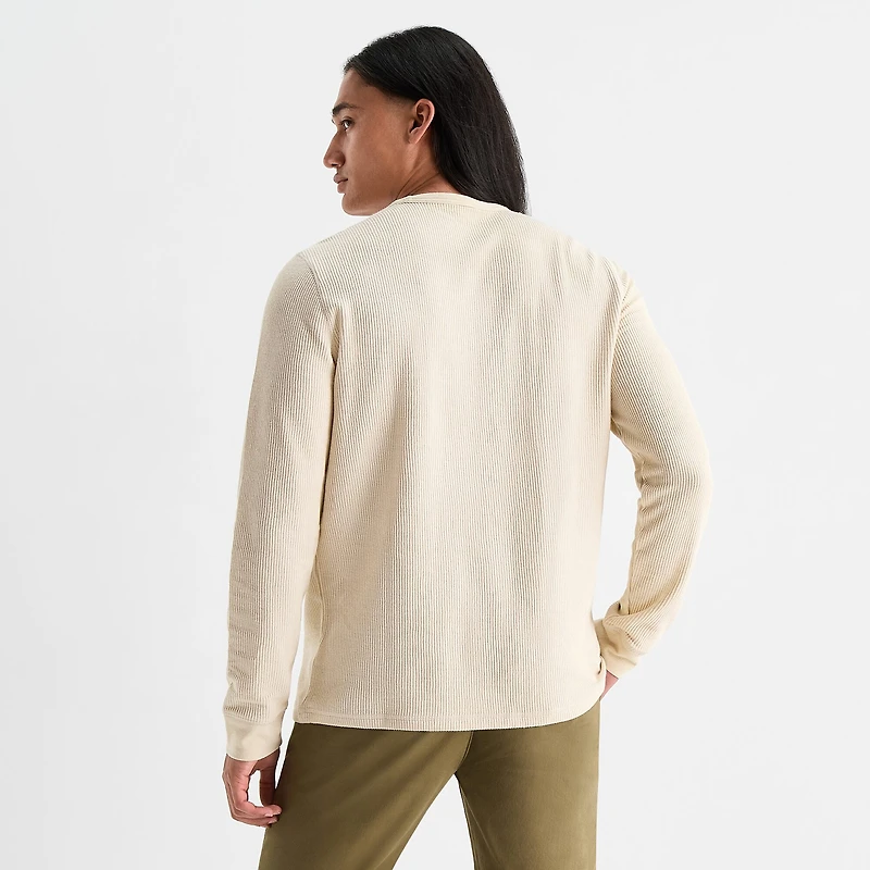mutual weave Mens Crew Neck Long Sleeve Regular Fit Thermal Top