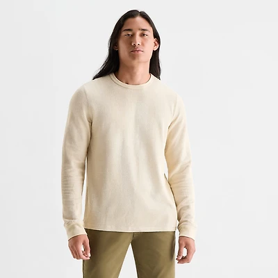 mutual weave Mens Crew Neck Long Sleeve Regular Fit Thermal Top