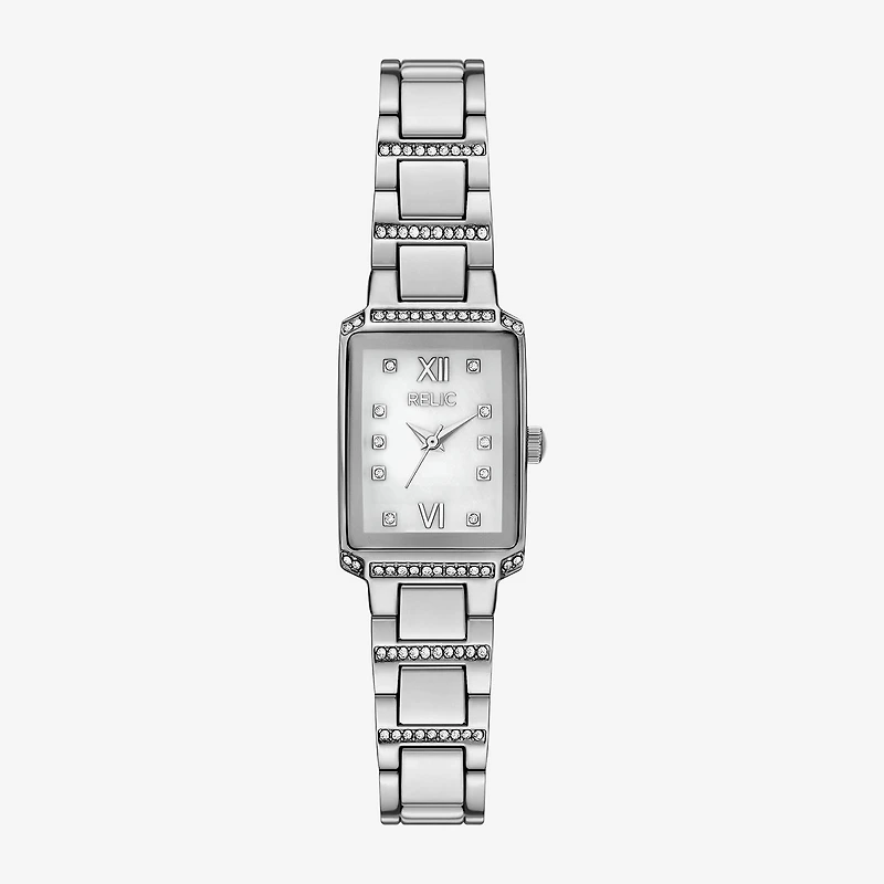 Relic By Fossil Natalie Womens Silver Tone Bracelet Watch Zr37305