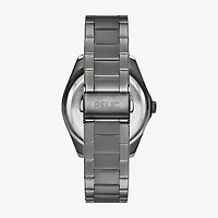 Relic By Fossil Logan Mens Gray Stainless Steel Bracelet Watch Zr16051