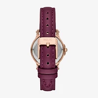 Relic By Fossil Matilda Womens Rose Goldtone Leather Strap Watch Zr37306