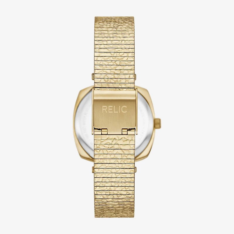 Relic By Fossil Megan Womens Gold Tone Stainless Steel Bracelet Watch Zr37311