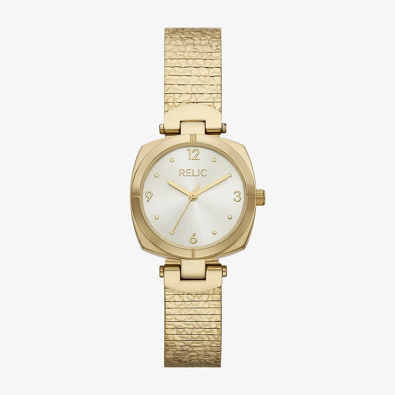 Relic By Fossil Megan Womens Gold Tone Stainless Steel Bracelet Watch Zr37311