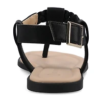 Journee Collection Womens Genevive Ankle Strap Flat Sandals