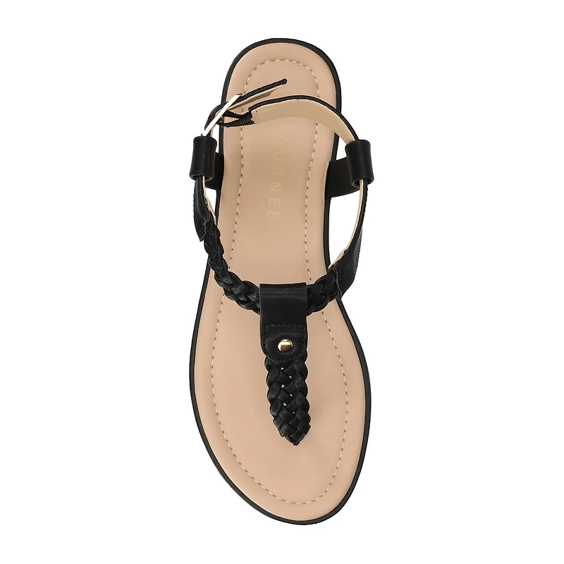 Journee Collection Womens Genevive Ankle Strap Flat Sandals