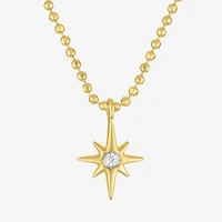 (G-H, Si2-I1) Womens 1/8 CT. T.W. Lab Grown White Diamond Star 2-pc. Pendant Necklace Set
