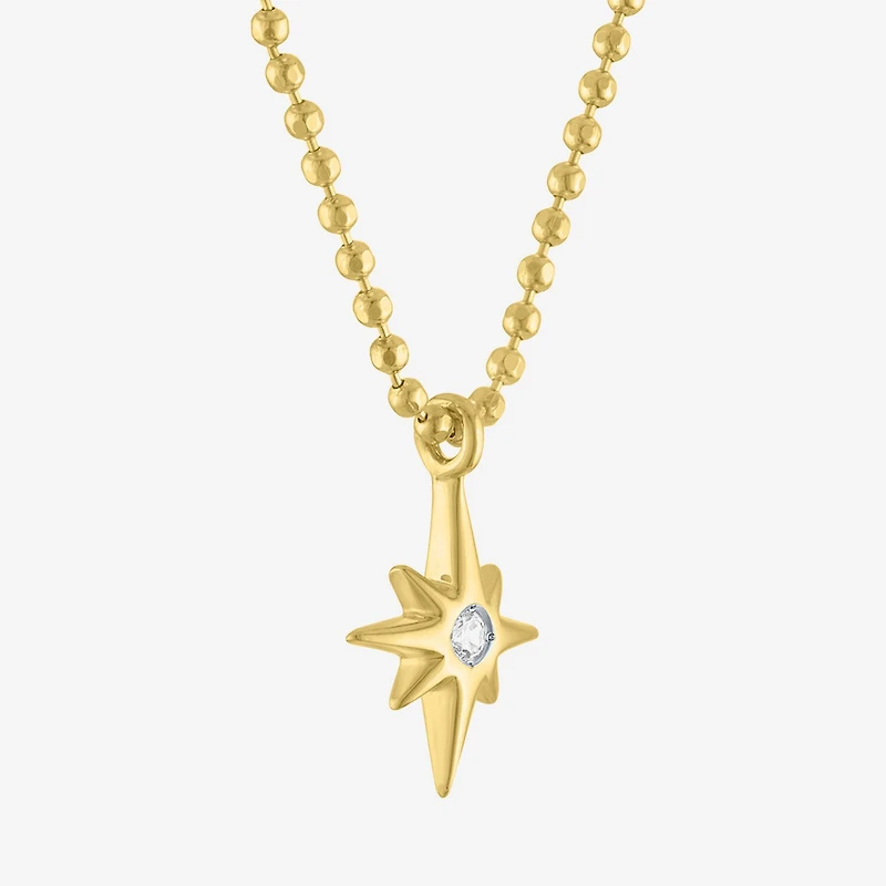 (G-H, Si2-I1) Womens 1/8 CT. T.W. Lab Grown White Diamond Star 2-pc. Pendant Necklace Set