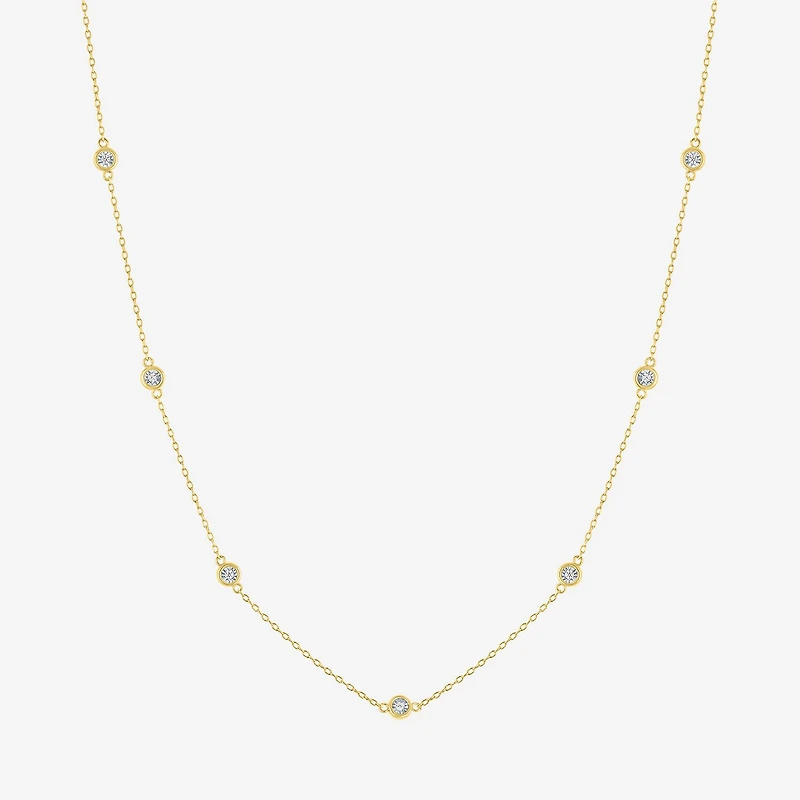 (G-H, Si2-I1) Womens 1/8 CT. T.W. Lab Grown White Diamond Star 2-pc. Pendant Necklace Set