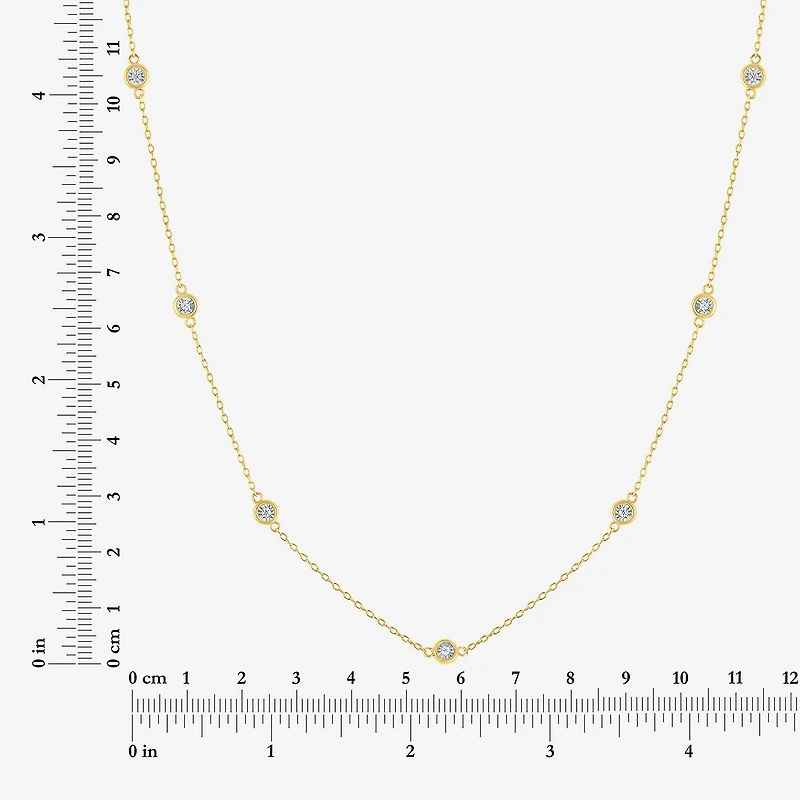(G-H, Si2-I1) Womens 1/8 CT. T.W. Lab Grown White Diamond Star 2-pc. Pendant Necklace Set