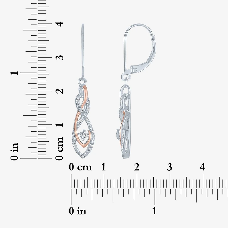 (G-H, Si2-I1) Womens 1/10 CT. T.W. Lab Grown White Diamond 14K Rose Gold Over Silver Jewelry Set