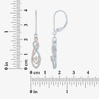 (G-H, Si2-I1) Womens 1/10 CT. T.W. Lab Grown White Diamond 14K Rose Gold Over Silver Jewelry Set