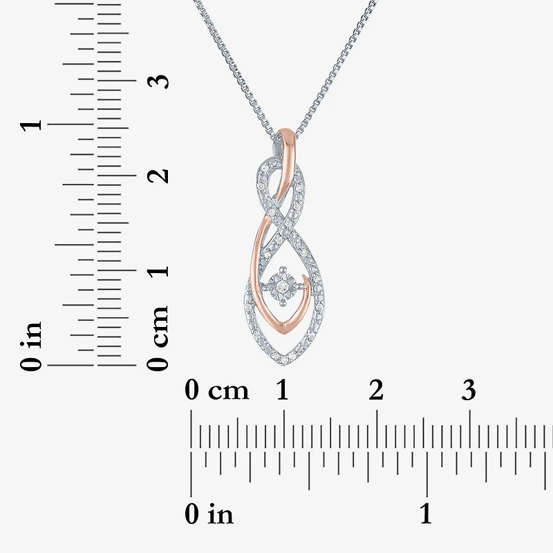 (G-H, Si2-I1) Womens 1/10 CT. T.W. Lab Grown White Diamond 14K Rose Gold Over Silver Jewelry Set