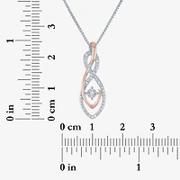 (G-H, Si2-I1) Womens 1/10 CT. T.W. Lab Grown White Diamond 14K Rose Gold Over Silver Jewelry Set