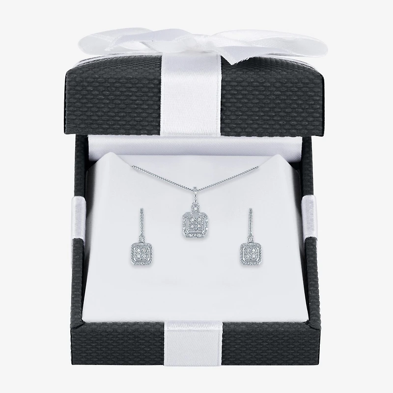 (G-H, Si2-I2) Womens Diamond Accent Lab Grown White Diamond 2-pc. Pendant Necklace Set