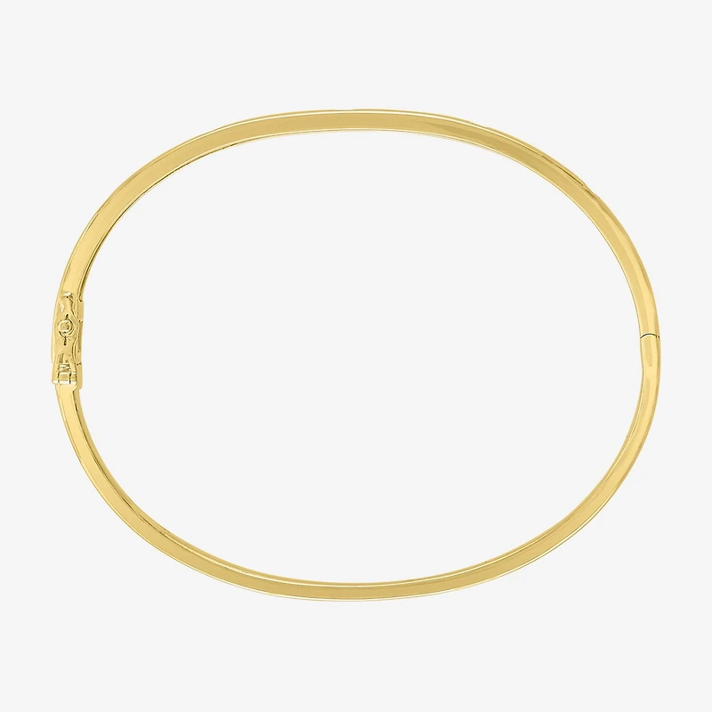 Diamond Addiction (G-H, Si2-I1) Womens 1/10 CT. T.W. Lab Grown White Diamond 14K Gold Over Silver Round Bangle Bracelet