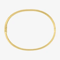 Diamond Addiction (G-H, Si2-I1) Womens 1/10 CT. T.W. Lab Grown White Diamond 14K Gold Over Silver Round Bangle Bracelet