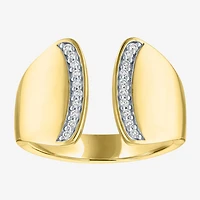 Diamond Addiction (G-H, Si2-I1) Womens 14MM 1/10 CT. T.W. Lab Grown White 14K Gold Over Silver Band