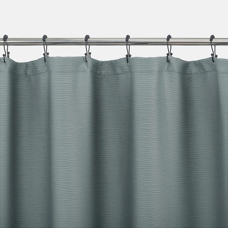 Indigo Road by Egypt Sherrod Merrow Puckered Wave Buttonhole Shower Curtain