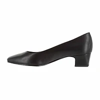Easy Street Prim Womens Round Block Heel Pumps