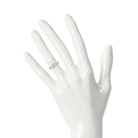 Womens 1/4 CT. T.W. Natural White Diamond 10K Gold Cocktail Ring