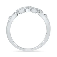 "Mom" Womens 2MM 1/10 CT. T.W. Natural White Diamond 10K Gold Band