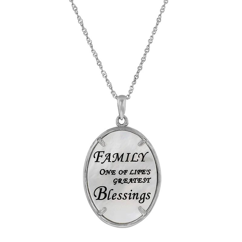 Womens Sterling Silver Mother Of Pearl Sterling Silver Pendant Necklace with 14K Gold Over Silver Heart