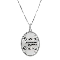 Womens Sterling Silver Mother Of Pearl Sterling Silver Pendant Necklace with 14K Gold Over Silver Heart