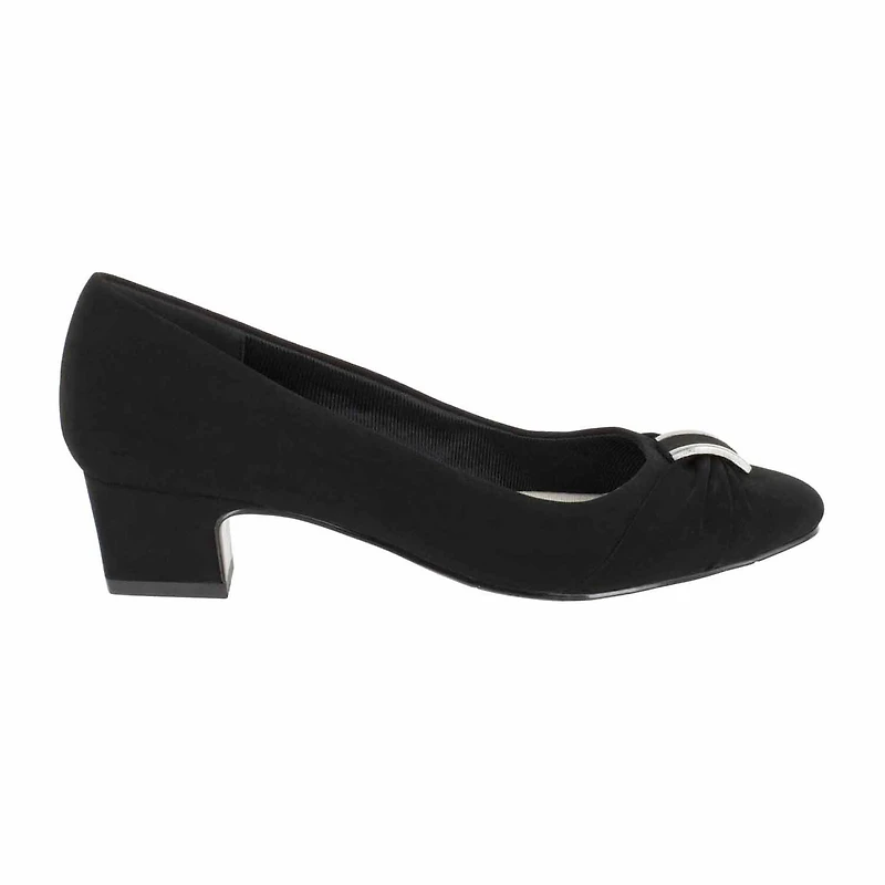 Easy Street Eloise Womens Round Block Heel Pumps