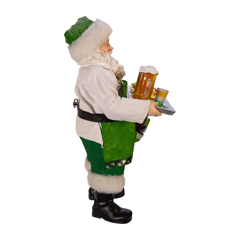Kurt Adler 10.5-Inch Fabriché Musical Irish Chef Santa