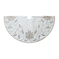 Kurt Adler Ivory Holly Indoor Tree Skirt