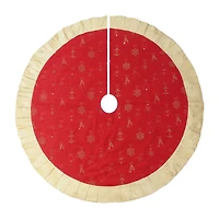 Kurt Adler Red And Gold Ornament Indoor Tree Skirt