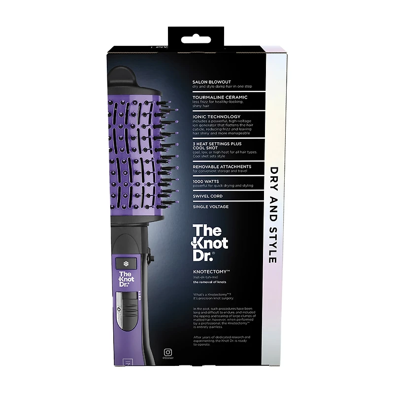 Conair Infinite Pro Knot Dr Detangling Hot Air Brush Hot Air Brush