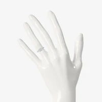 Promise My Love Womens Diamond Accent Natural White Sterling Silver Cushion Halo Ring