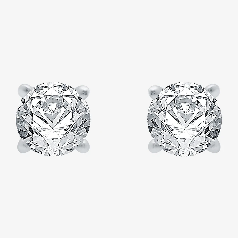 ( G/SI1-SI2 ) 3/8 CT. T.W. Lab-Grown Diamond 10K Gold Round Stud Earrings