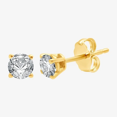 ( G/SI1-SI2 ) 3/8 CT. T.W. Lab-Grown Diamond 10K Gold Round Stud Earrings