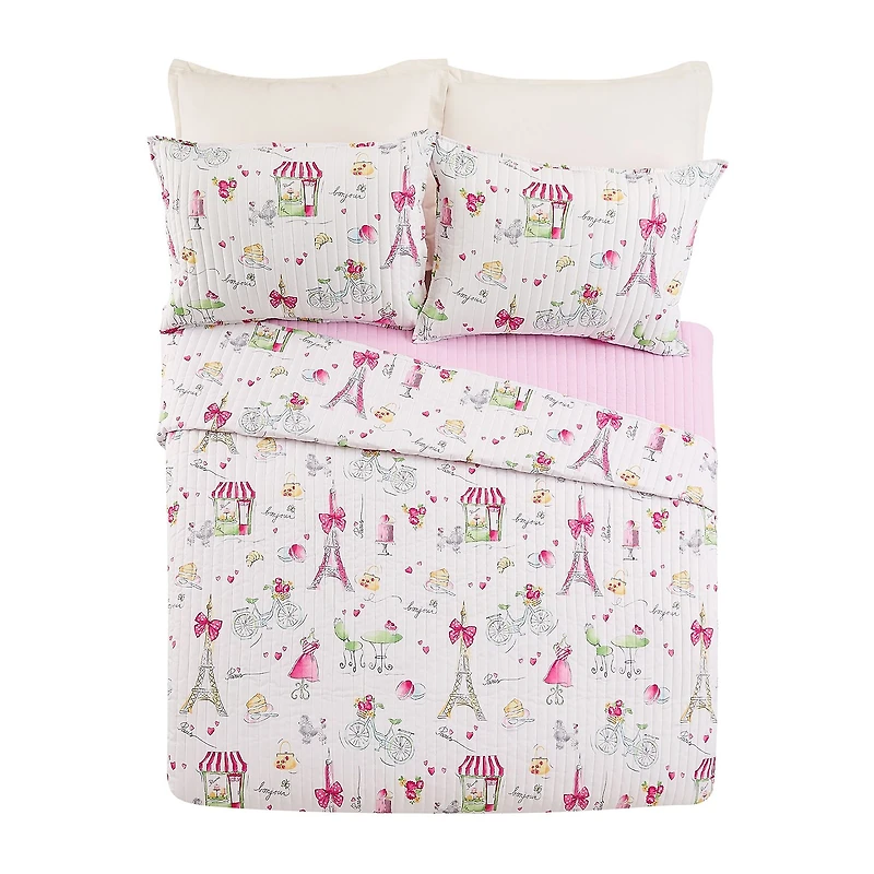 Urban Playground Pretty Paris Reversible Quilt Set