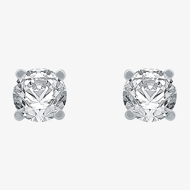 Classic Collection 1/2 CT. T.W. Natural White Diamond 10K Gold 3.8mm Stud Earrings