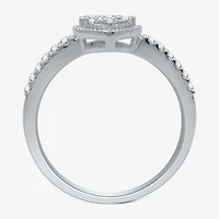 1/4 CT.T.W. Natural Diamond Heart-Shaped Promise Ring