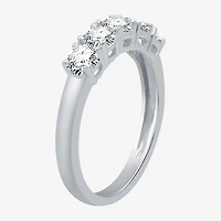1 CT.T.W. Natural Diamond 10K White Gold 5-Stone Wedding Band