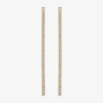 Bijoux Bar Gold Tone Linear Womens Glass Drop Earrings