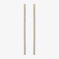 Bijoux Bar Gold Tone Linear Womens Glass Drop Earrings