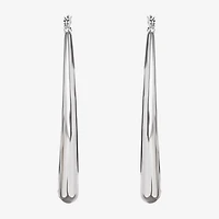 JS Jessica Simpson Silver Tone Womens 64.9mm Hoop Earrings