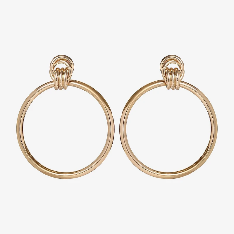 JS Jessica Simpson Gold Tone Womens Drop Earrings