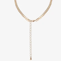 JS Jessica Simpson Gold Tone Womens Glass Alloy Butterfly 13 Inch Pendant Necklace