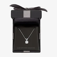 (G-H / I1-I2) Womens 1/3 CT. Lab-Grown Diamond Sterling Silver Round 18 Inch Pendant Necklace